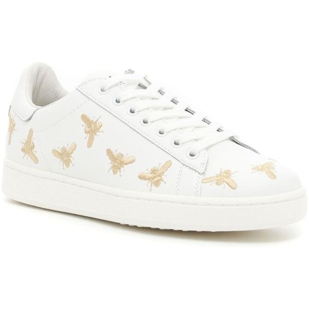 Master of Arts gold bee embroidered sneakers
